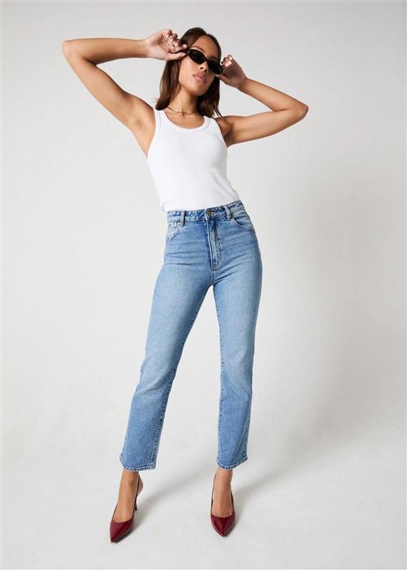 NWT Rolla's 34 High Rise Original Straight Brad Blue Jeans 135891