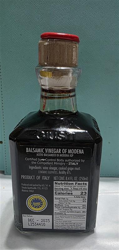 NWT Giusti Modena Balsamic Vinegar of Modena 8.4oz 135897
