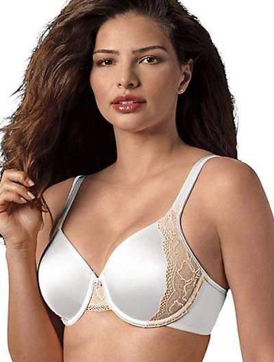 NWOT Bali 36B One Smooth U Side Support Bra 3547 White Black 135898
