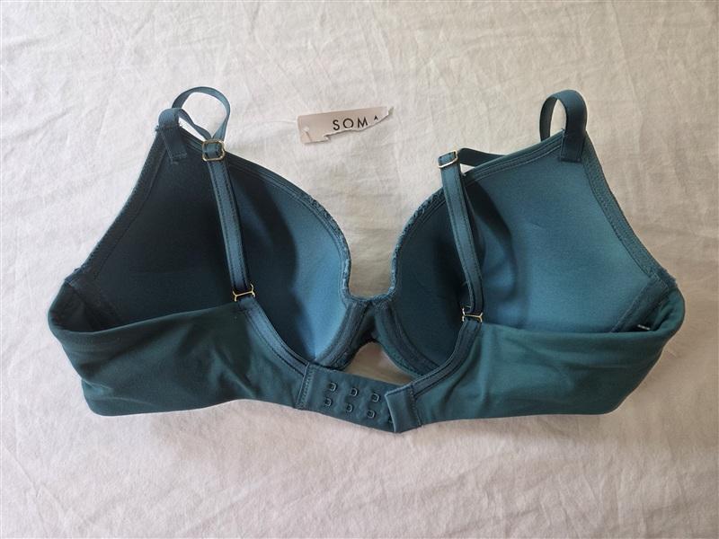 NWT Soma 32C Embraceable Signature Lace Perfect Coverage Teal Bra 135902