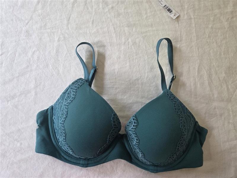 NWT Soma 32C Embraceable Signature Lace Perfect Coverage Teal Bra 135902