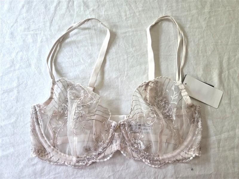 NWT Wacoal 34DD Midnight Soiree Underwire Bra 855314 Caviar Sheer Lace 135903