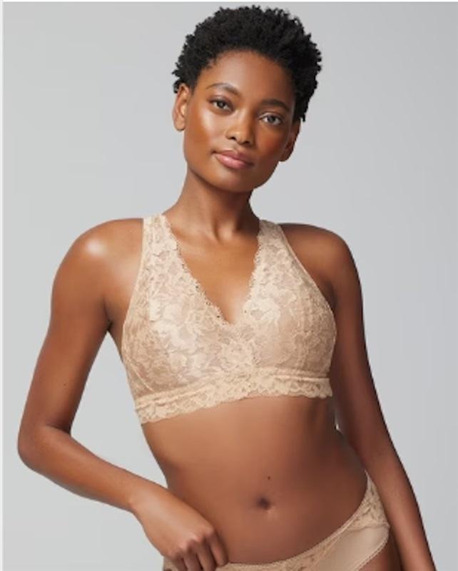 NWT Soma M Crochet Lace Bralette Bra Blue Unlined 135906
