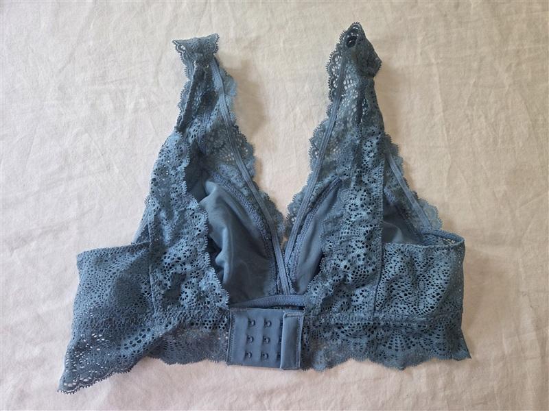 NWT Soma M Crochet Lace Bralette Bra Blue Unlined 135906