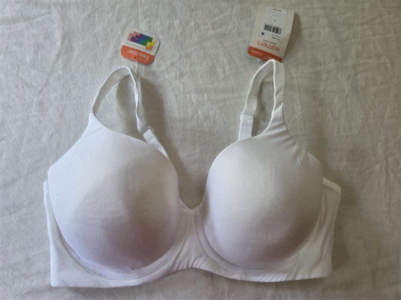 NWT Warners L Cloud 9 Easy Size Underwire T-Shirt Bra RA1051A White 135908