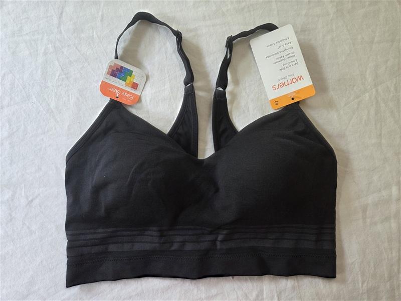 NWT Warners S Easy Does It Allover Smoothing Bra Wire Free RM5501A Black 135913