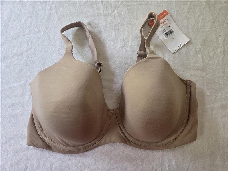 NWT Warners L Cloud 9 Easy Size Underwire T-Shirt Bra RA1051A Beige 135916