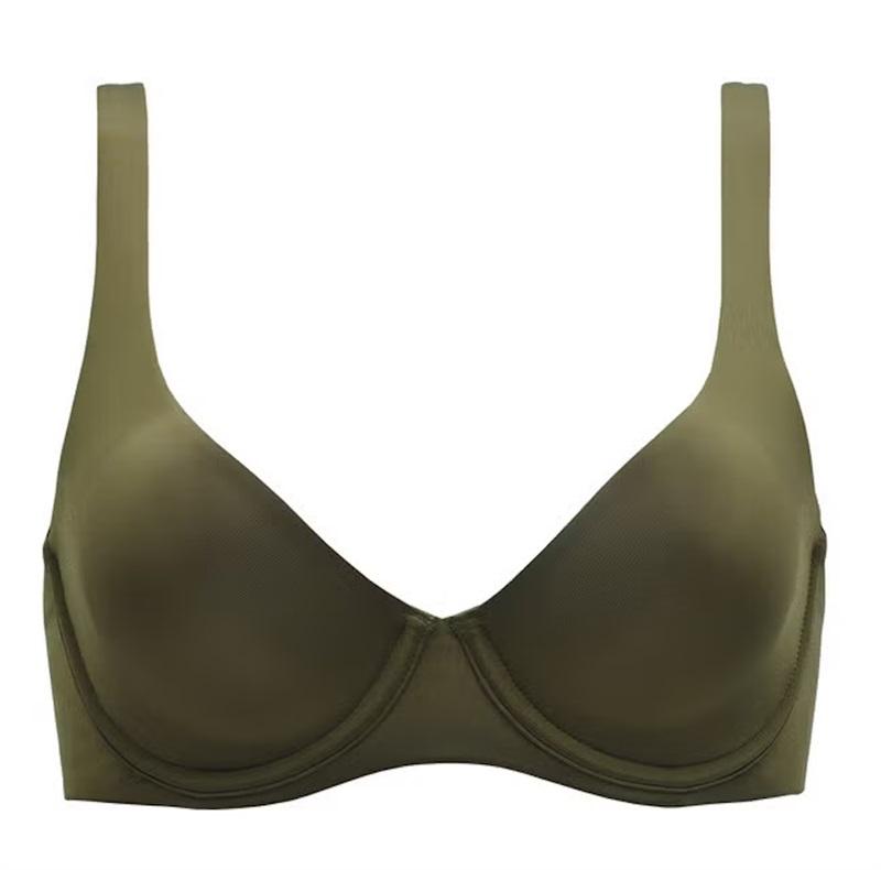 NWOT CUUP 32C The Scoop Green Microfiber Underwire Bra 135921
