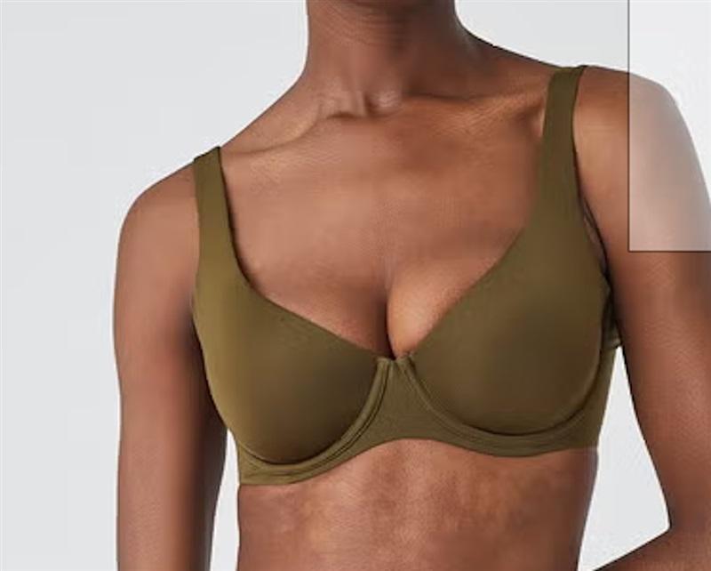NWOT CUUP 32C The Scoop Green Microfiber Underwire Bra 135921