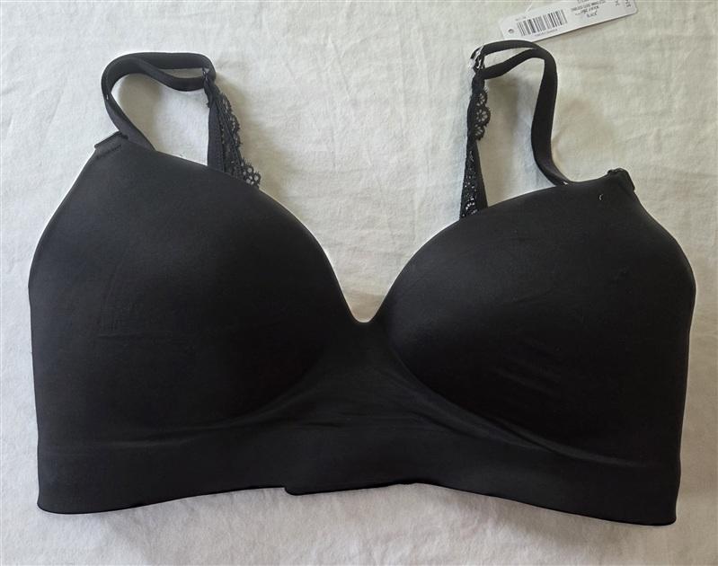 NWT Soma 34B Enbliss Luxe Lace Back Wireless Bra Black 135928