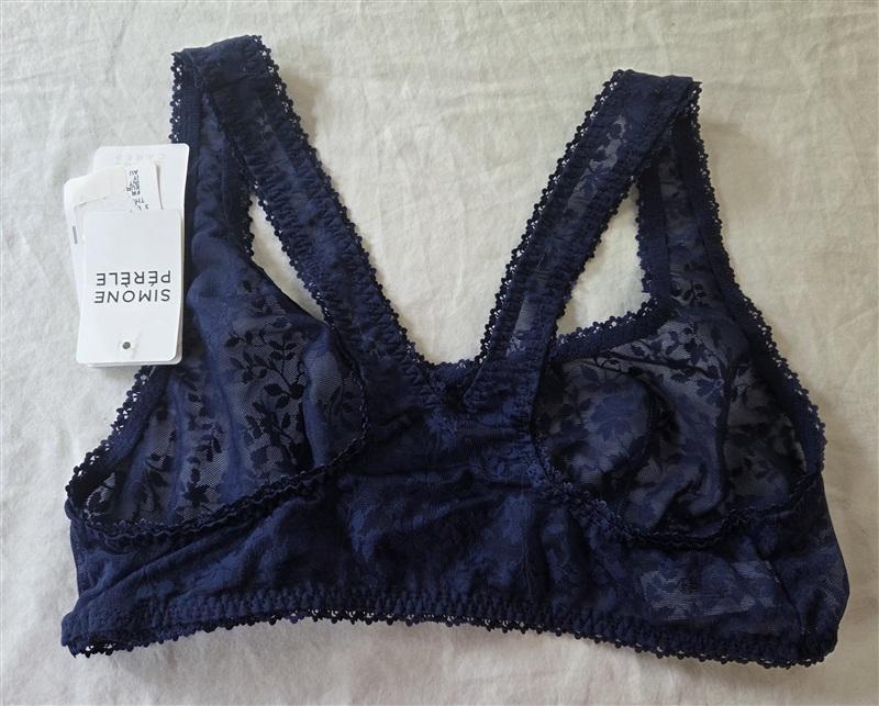 NWT Simone Perele M Thelma Lace Bralette Blue 135929
