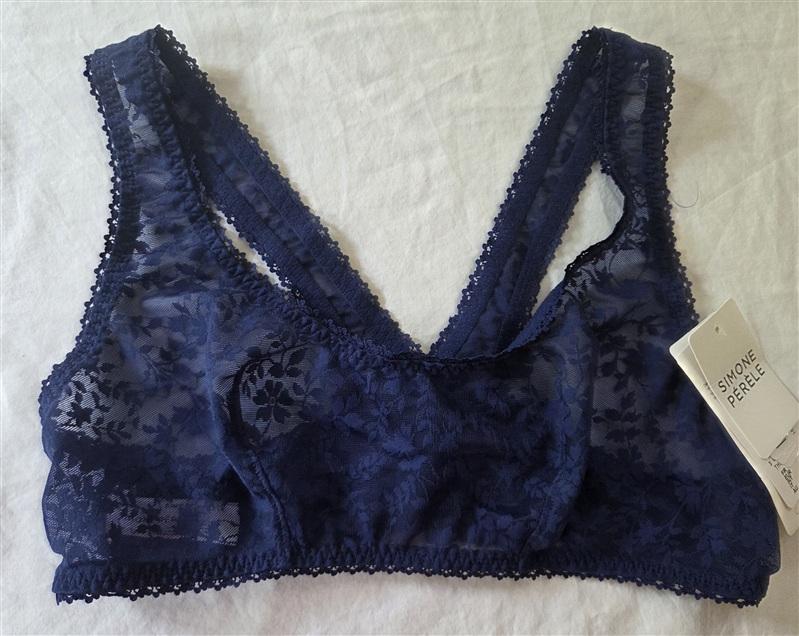 NWT Simone Perele M Thelma Lace Bralette Blue 135929