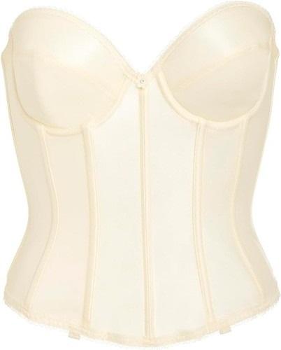 NWOT DOMINIQUE Rachelle 32DD Strapless Bustier Longline Bra 7750 Ivory 135937
