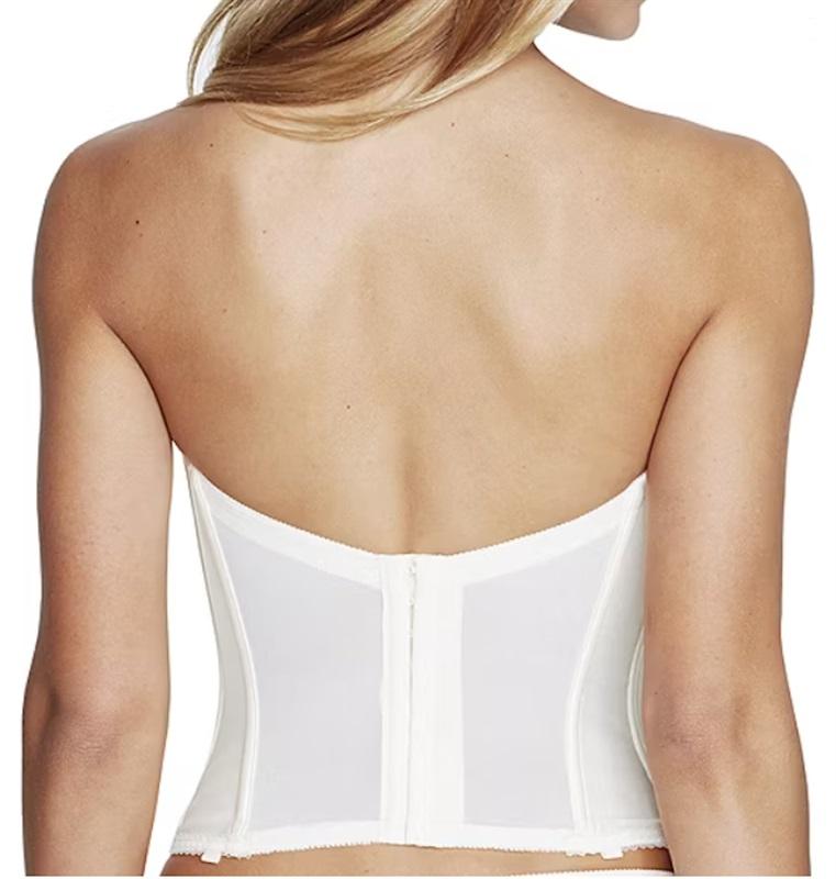 NWOT DOMINIQUE Rachelle 32DD Strapless Bustier Longline Bra 7750 Ivory 135937