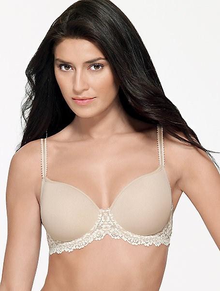 NWT Wacoal 34DD Beige Embrace Lace Underwire T Shirt Bra 853191 135940