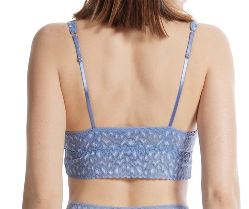 NWOT Hanky Panky S leopard Bralette Bra 'Retro' Animal Print Blue 135943