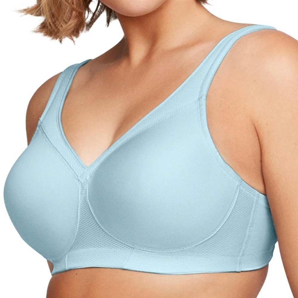 NWOt Glamorise 34DD Sport Bra 1006 Superior Support No Wires Gray 135947
