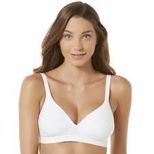 NWOT Hanes S CustomFlex Fit Fuller Coverage Wirefree Bra HU08 Polka Dot 135960
