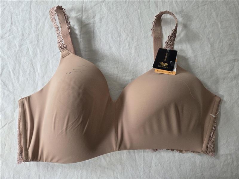 NWTD Wacoal 38DD Level Up Lace Wireless Contour Bra 856369 Beige 135965