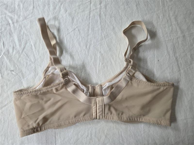 NWOT Vanity Fair 36D Lift Full Figure Sheer Lace Bra 76112 Beige 135967