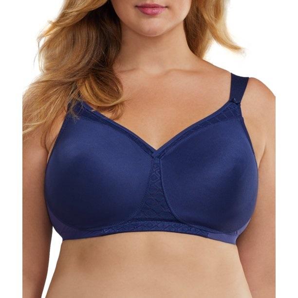 NWOT Glamorise Soft Shoulders Full-Figure T-Shirt Bra 1080 40DD Blue 135974