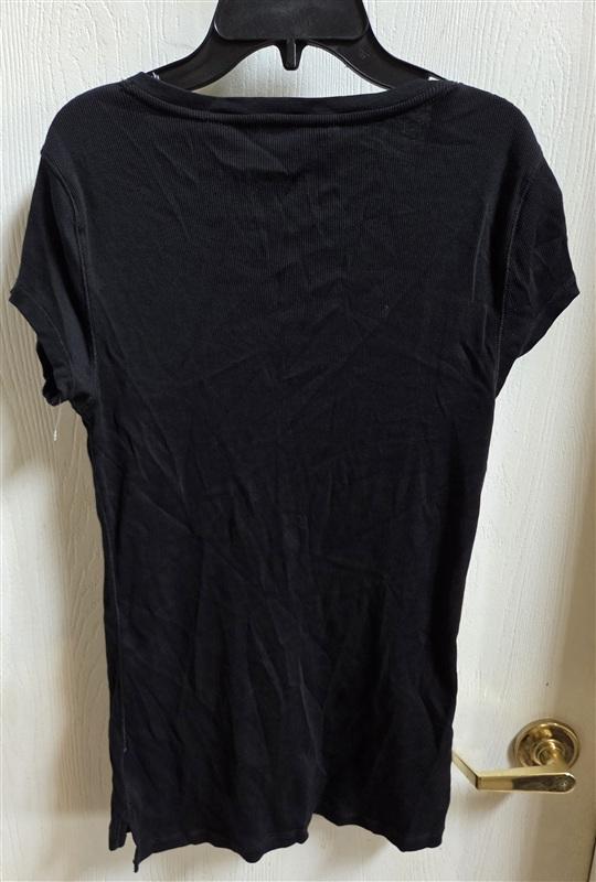 NWOTD Ralph Lauren M Lace Up Ribbed T Shirt V Neck Top 135977