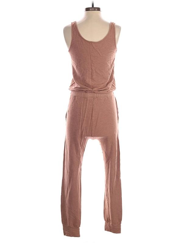 NWOTD Monrow SM Terra Cotta Knit Tank Jumpsuit Distressed 135979