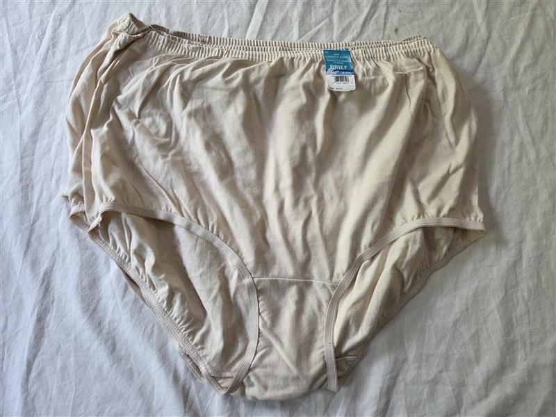 NWT 3pr Vanity Fair 9/2x Perfectly Yours Cotton Brief 15320 Beige 135983