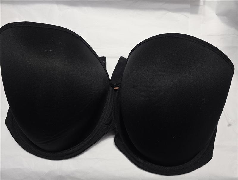 NWT Elomi 40DD US Smooth Underwire Molded Strapless Bra 4300 Black 135990