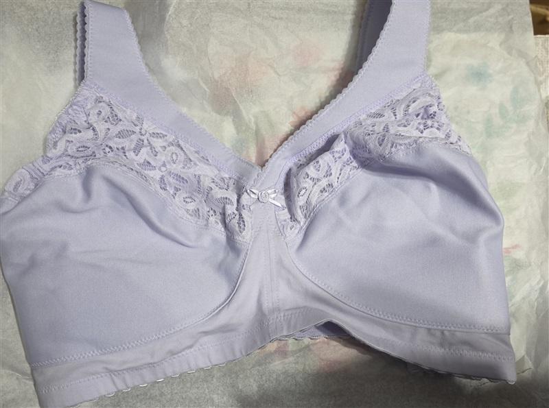NWOT Glamorise 38G Magic Lift Cotton Full Figure Wireless Bra Purple 1001 135994