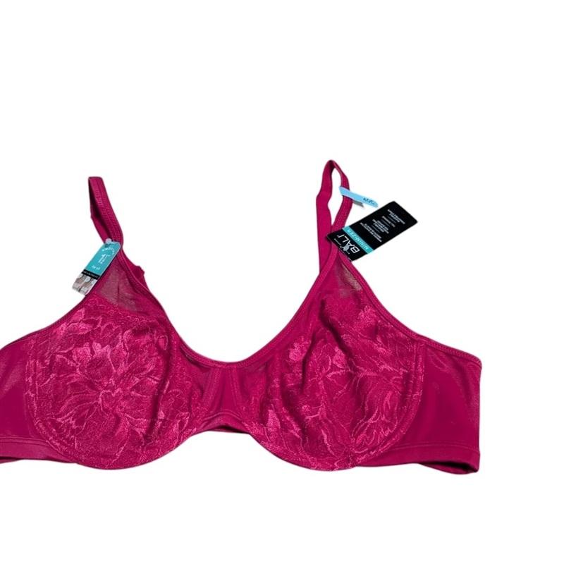 NWT Bali 36D One Smooth U Convertible Minimizer Underwire Bra 3386 Red 135998