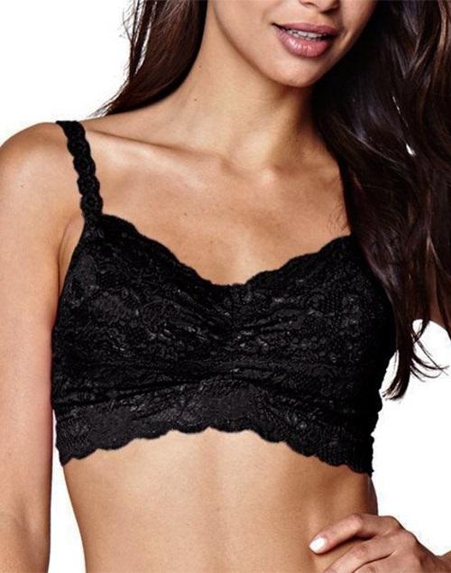 NWT Cosabella L Never Say Never Sweetie Bralette NEV1372 Black 135999