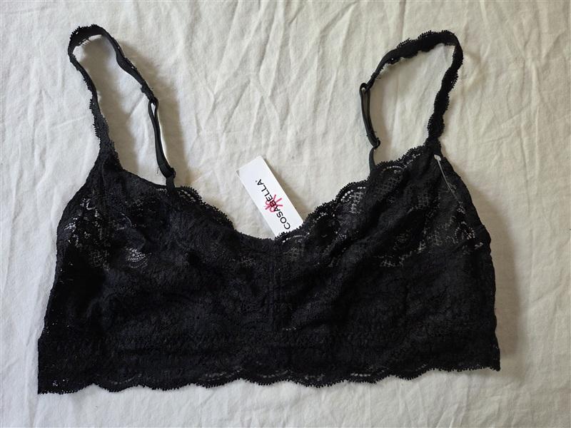 NWT Cosabella L Never Say Never Sweetie Bralette NEV1372 Black 135999