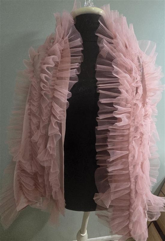 NWT Southern Living Layered Pink Tulle Scarf Wrap 136005