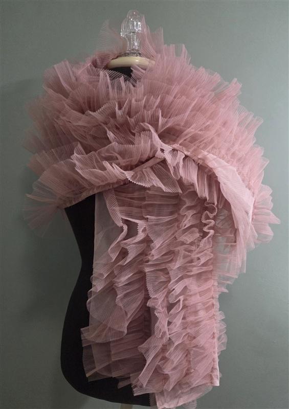 NWT Southern Living Layered Pink Tulle Scarf Wrap 136005