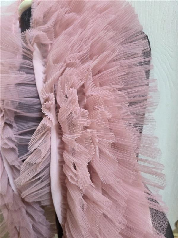 NWT Southern Living Layered Pink Tulle Scarf Wrap 136005