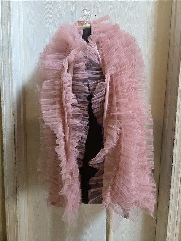 NWT Southern Living Layered Pink Tulle Scarf Wrap 136005