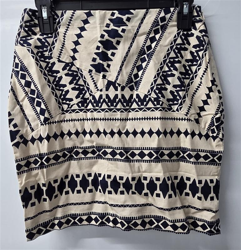 NWT Anthropologie J.O.A. Small Geometric Linen Blend Mini Skirt 136046