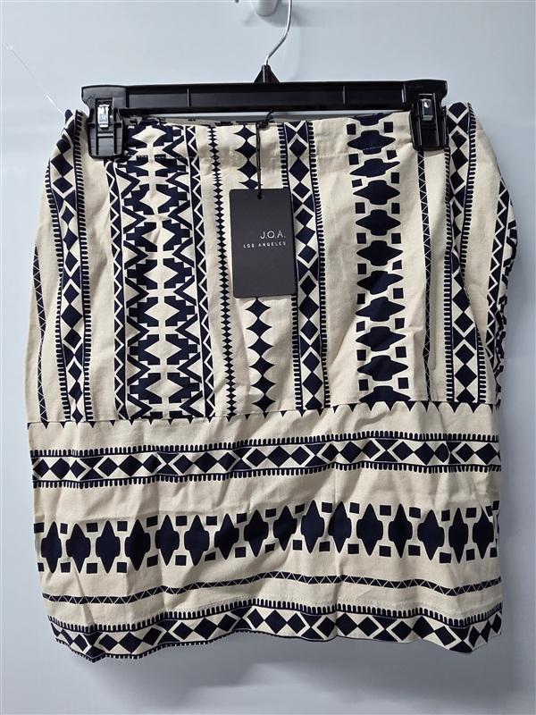 NWT Anthropologie J.O.A. Small Geometric Linen Blend Mini Skirt 136046