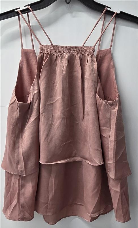 NWOT Anthropologie J.O.A. XS Tier Ruffle V Neck Spaghetti Strap Tank Top 136049