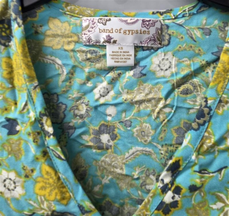 NWT Free People Band of Gypsies XS Floral Boho Cropped Wrap Top 136051