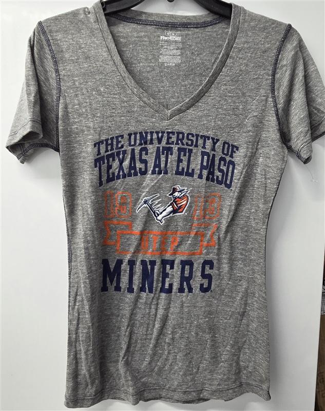 NWOT Pro Edge M University of Texas El Paso Miners V Neck T Shirt 136054