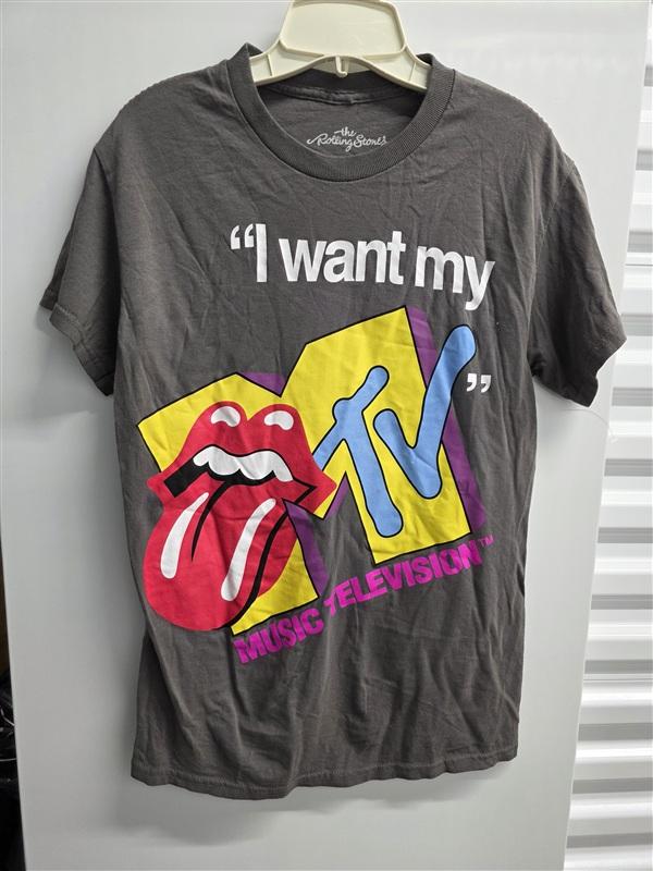 NWOT Rolling Stones XS I Want My MTV Music Television Logo T Shirt 136062