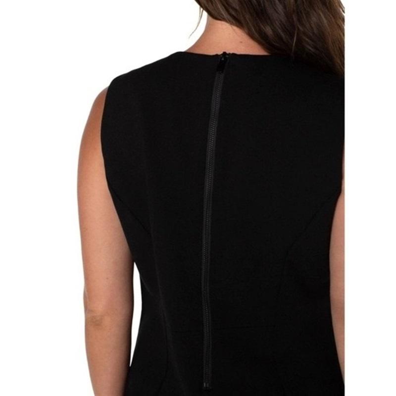 NWT Liverpool 16 33 Sleeveless Sheath Dress Navy Blue 136065