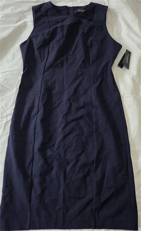 NWT Liverpool 16 33 Sleeveless Sheath Dress Navy Blue 136065