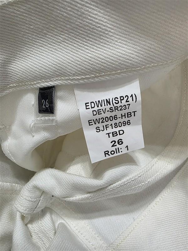 NWT Edwin 26 Developer Sample Slim Skinny Jeans White 136068