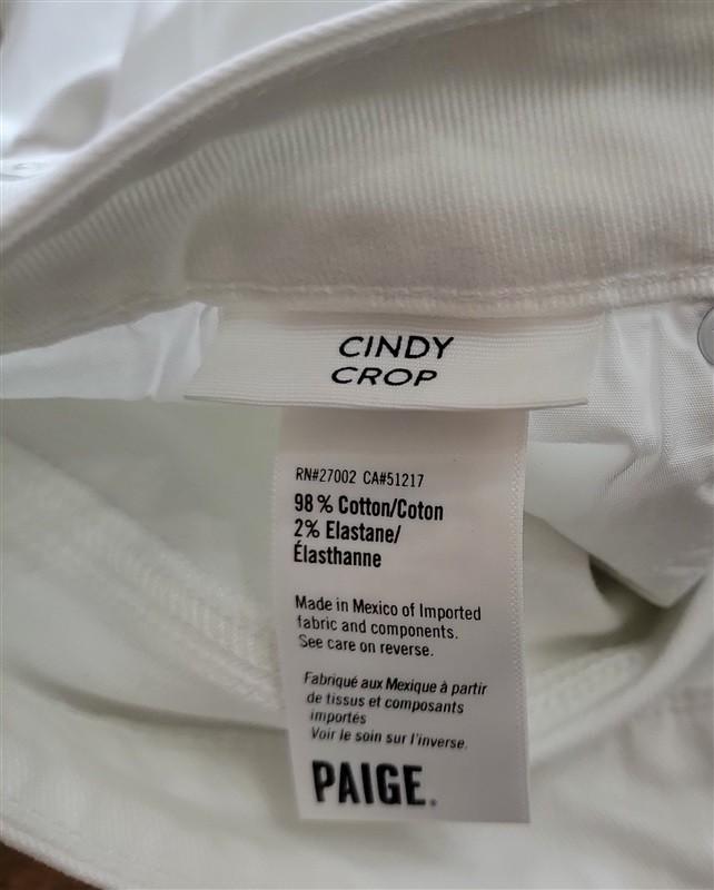 NWOTD Paige 25 Cindy Crop High Waist Ankle Straight Leg Jeans 136070