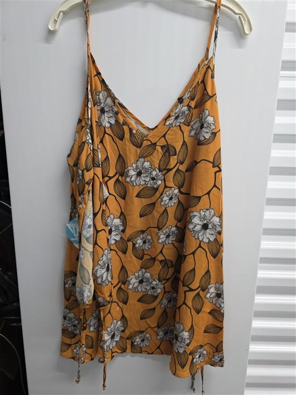 NWT Wet Swimwear L Marrakesh Mia Floral Cold Shoulder Cover-Up Marigold 136085