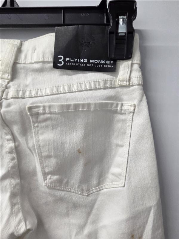 NWTD Flying Monkey 3 Skinny Leg 5 pocket White Jeans 136090