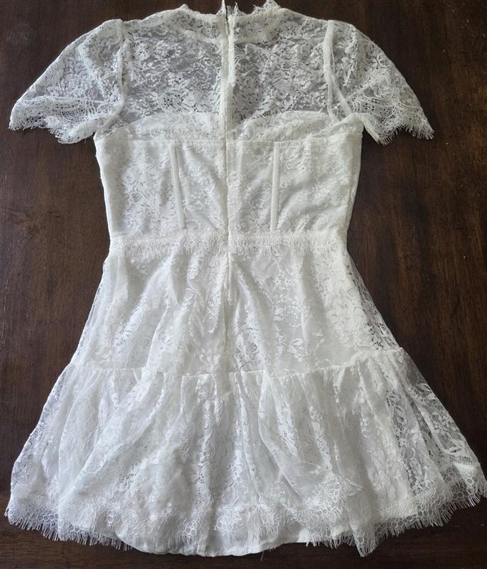 NWOTD Astr The Label White Lace Corset Mini Dress 136091
